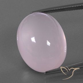 29.55ct Натуральный Светло-розовый Розовый кварц, Овал, Полупрозрачный
