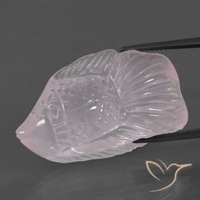 29.36ct Натуральный Очень светло-розовый Розовый кварц, причудливая, Полупрозрачный