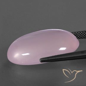 21.56 карата, натуральный Светло-вишнево-розовый Розовый кварц, Овал, Полупрозрачный