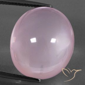 29.85ct Натуральный Светло-розовый Розовый кварц, Овал, Полупрозрачный
