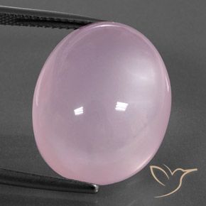 23.63ct Натуральный Светло-розовый Розовый кварц, Овал, Полупрозрачный
