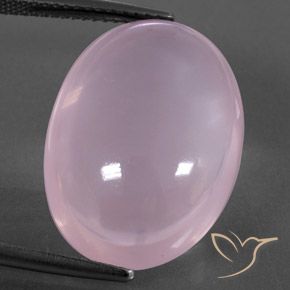 22.82ct Натуральный Светло-розовый Розовый кварц, Овал, Полупрозрачный