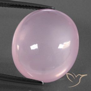 22.94ct Натуральный Светло-розовый Розовый кварц, Овал, Полупрозрачный