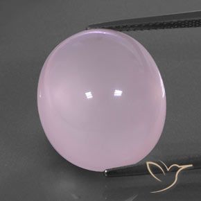 18.62ct Натуральный Светло-розовый Розовый кварц, Овал, Полупрозрачный