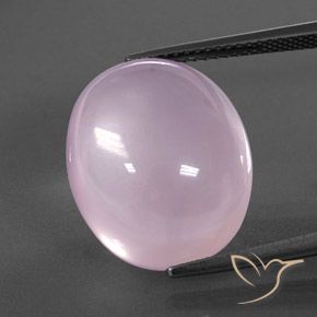 17.48ct Натуральный Светло-розовый Розовый кварц, Овал, Полупрозрачный