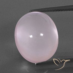 15.35ct Натуральный Светло-розовый Розовый кварц, Овал, Полупрозрачный
