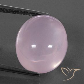16.04ct Натуральный Светло-розовый Розовый кварц, Овал, Полупрозрачный