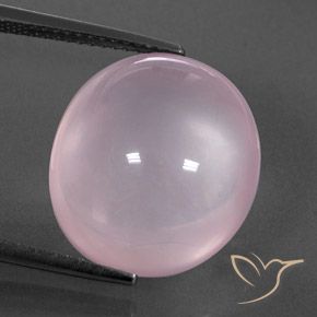 14.35ct Натуральный Светло-розовый Розовый кварц, Овал, Полупрозрачный