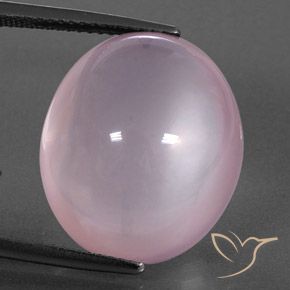 22.43ct Натуральный Светло-розовый Розовый кварц, Овал, Полупрозрачный