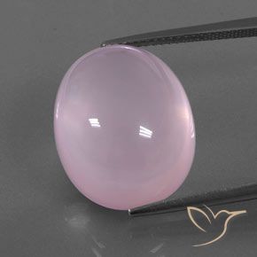 21.10ct Натуральный Светло-вишнево-розовый Розовый кварц, Овал, Полупрозрачный