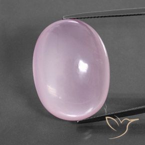44.34ct Натуральный Светло-вишнево-розовый Розовый кварц, Овал, Прозрачный