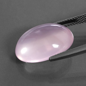 14.55 карата, натуральный Светло-вишнево-розовый Розовый кварц, Огранка Овал, Прозрачный