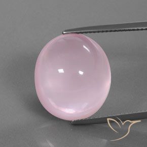 18.82ct Натуральный Светло-розовый Розовый кварц, Овал, Прозрачный