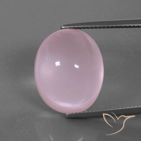 18.44ct Натуральный Средний розовый Розовый кварц, Овал, Прозрачный