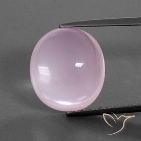 19.21ct Натуральный Светло-розовый Розовый кварц, Овал, Прозрачный