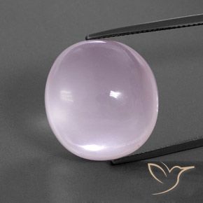 37.51 карата, натуральный Светло-розовый Розовый кварц, Огранка Овал, Прозрачный