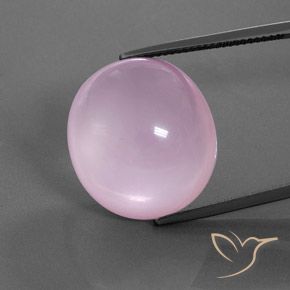 27.63ct Натуральный Светло-розовый Розовый кварц, Овал, Полупрозрачный
