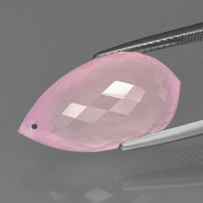18.18 карата, натуральный Средний розовый Розовый кварц, Бриолет, Прозрачный