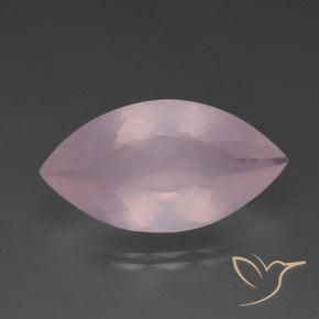 20.36ct Натуральный Средний розовый Розовый кварц, Маркиза, Прозрачный