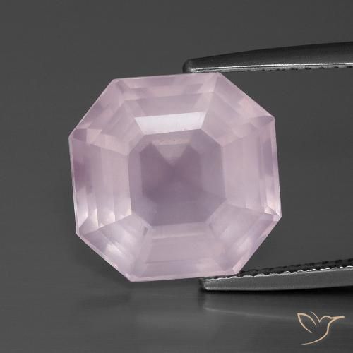 9.30ct Натуральный Жевательная резинка розовый Розовый кварц, Изумрудная огранка, Прозрачный