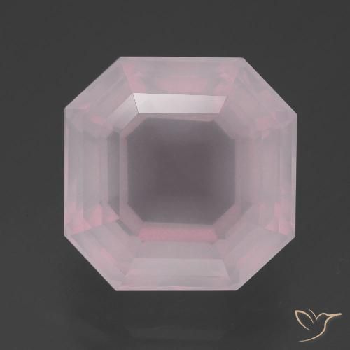 7.79ct Натуральный Светло-розовый Розовый кварц, Изумрудная огранка, Прозрачный