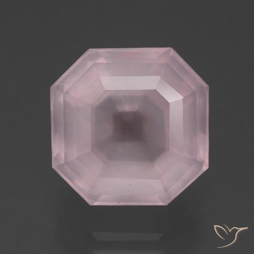 6.46ct Натуральный Жевательная резинка розовый Розовый кварц, Изумрудная огранка, Прозрачный