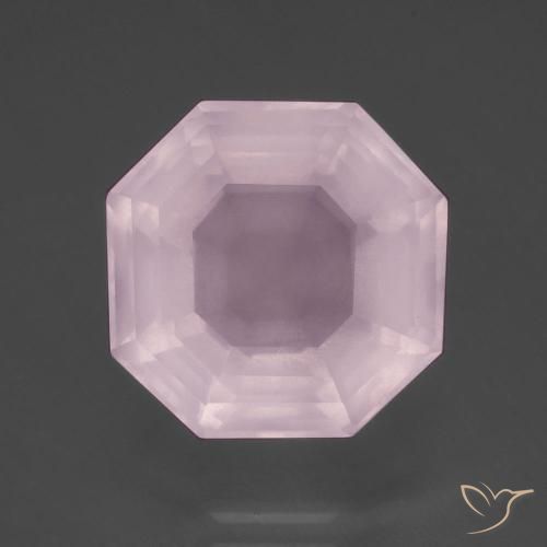 10.48ct Натуральный Жевательная резинка розовый Розовый кварц, Изумрудная огранка, Прозрачный