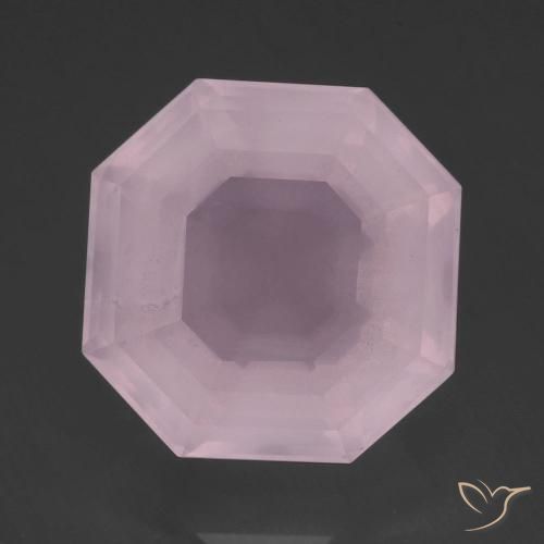 14.53ct Натуральный Оттенки розового Розовый кварц, Изумрудная огранка, Прозрачный