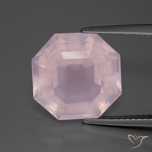8.35ct Натуральный Жевательная резинка розовый Розовый кварц, Изумрудная огранка, Прозрачный