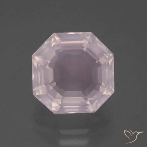 6.95ct Натуральный Светло-розовый Розовый кварц, Изумрудная огранка, Прозрачный