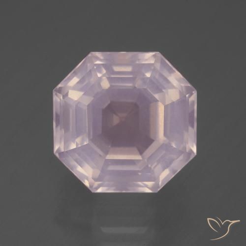 7.88ct Натуральный Светло-розовый Розовый кварц, Изумрудная огранка, Прозрачный