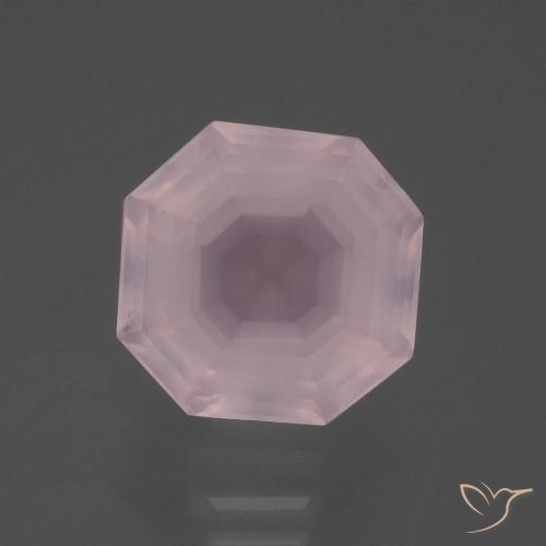 7.14ct Натуральный Светло-розовый разных оттенков Розовый кварц, Изумрудная огранка, Прозрачный