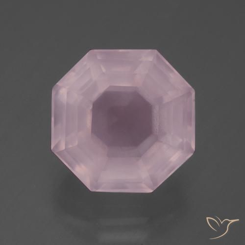 7.64ct Натуральный Оттенки розового Розовый кварц, Изумрудная огранка, Прозрачный