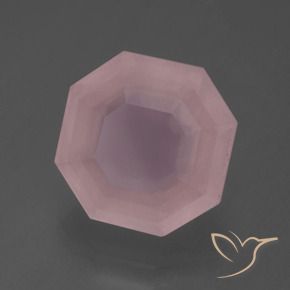 7.99 карата, натуральный Светло-розовый Розовый кварц, Октагон / Изумрудная Огранка, Прозрачный