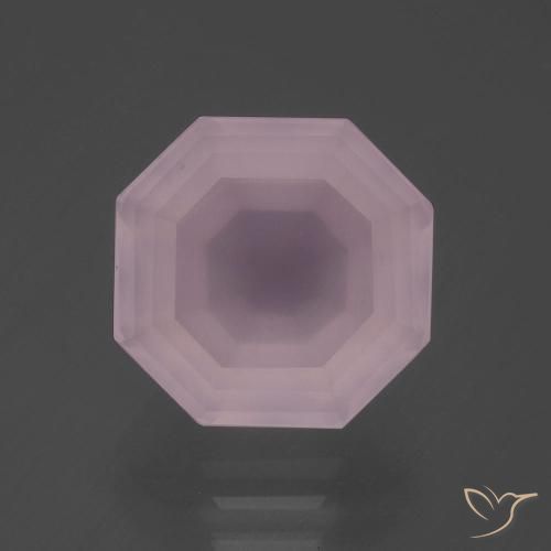 7.34ct Натуральный Светло-розовый Розовый кварц, Изумрудная огранка, Прозрачный