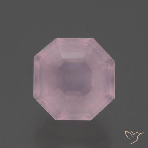 3.88ct Натуральный Средний розовый Розовый кварц, Изумрудная огранка, Прозрачный