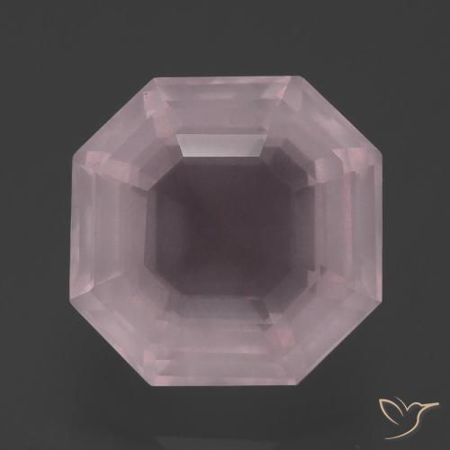 5.34ct Натуральный Светло-розовый Розовый кварц, Изумрудная огранка, Прозрачный