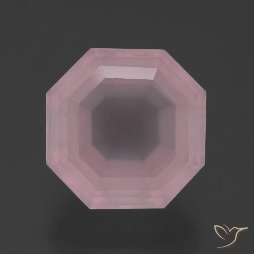 5.86ct Натуральный Оттенки розового Розовый кварц, Изумрудная огранка, Прозрачный