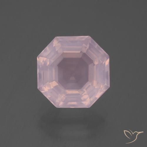 5.94ct Натуральный Оттенки розового Розовый кварц, Изумрудная огранка, Прозрачный