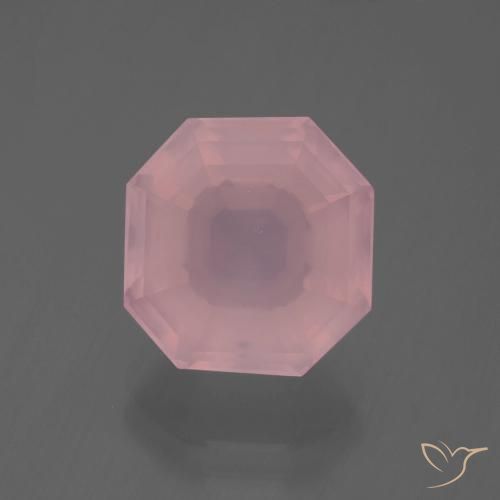 6.23ct Натуральный Ярко-розовый Розовый кварц, Изумрудная огранка, Прозрачный