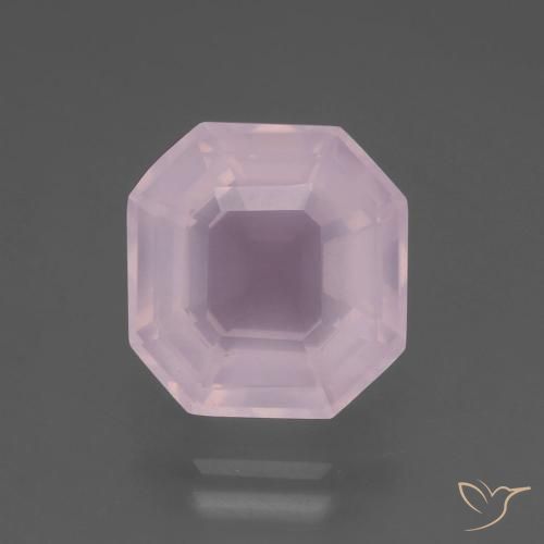 7.39ct Натуральный Жевательная резинка розовый Розовый кварц, Изумрудная огранка, Прозрачный