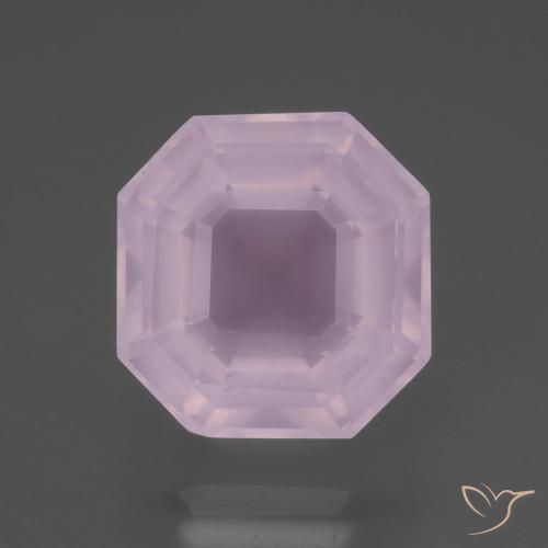 9.17ct Натуральный Жевательная резинка розовый Розовый кварц, Изумрудная огранка, Прозрачный