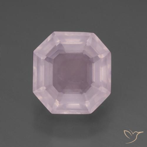 6.48ct Натуральный Жевательная резинка розовый Розовый кварц, Изумрудная огранка, Прозрачный