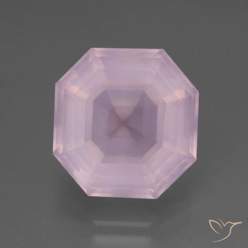 8.48ct Натуральный Жевательная резинка розовый Розовый кварц, Изумрудная огранка, Прозрачный