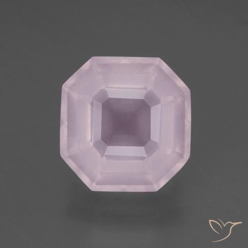 6.13ct Натуральный Светло-розовый Розовый кварц, Изумрудная огранка, Прозрачный