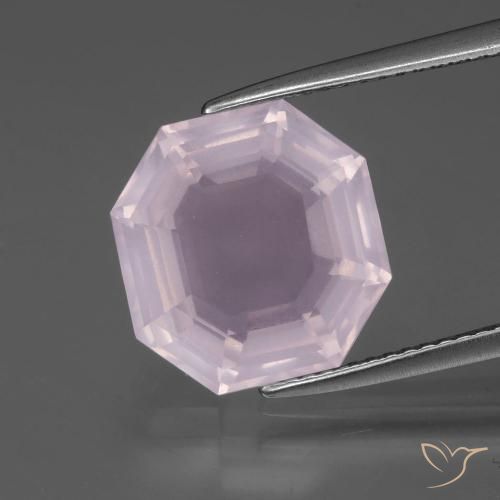 6.67ct Натуральный Жевательная резинка розовый Розовый кварц, Изумрудная огранка, Прозрачный