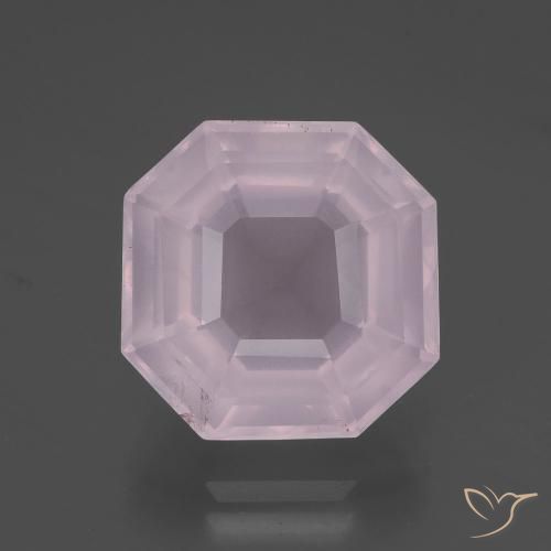 9.44ct Натуральный Светло-розовый разных оттенков Розовый кварц, Изумрудная огранка, Прозрачный