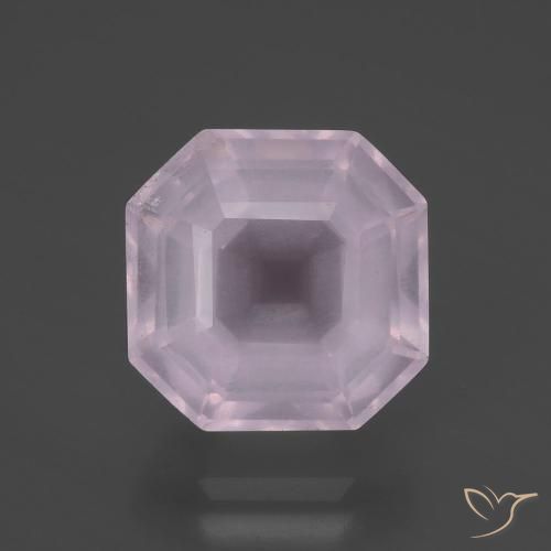 6.22ct Натуральный Светло-розовый Розовый кварц, Изумрудная огранка, Прозрачный
