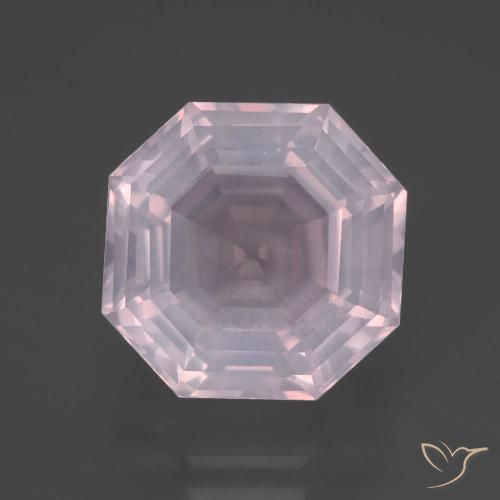 7.38ct Натуральный Жевательная резинка розовый Розовый кварц, Изумрудная огранка, Прозрачный
