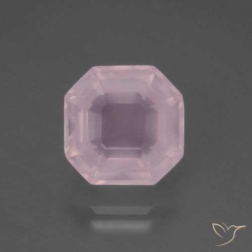 5.60ct Натуральный Светло-розовый Розовый кварц, Изумрудная огранка, Прозрачный